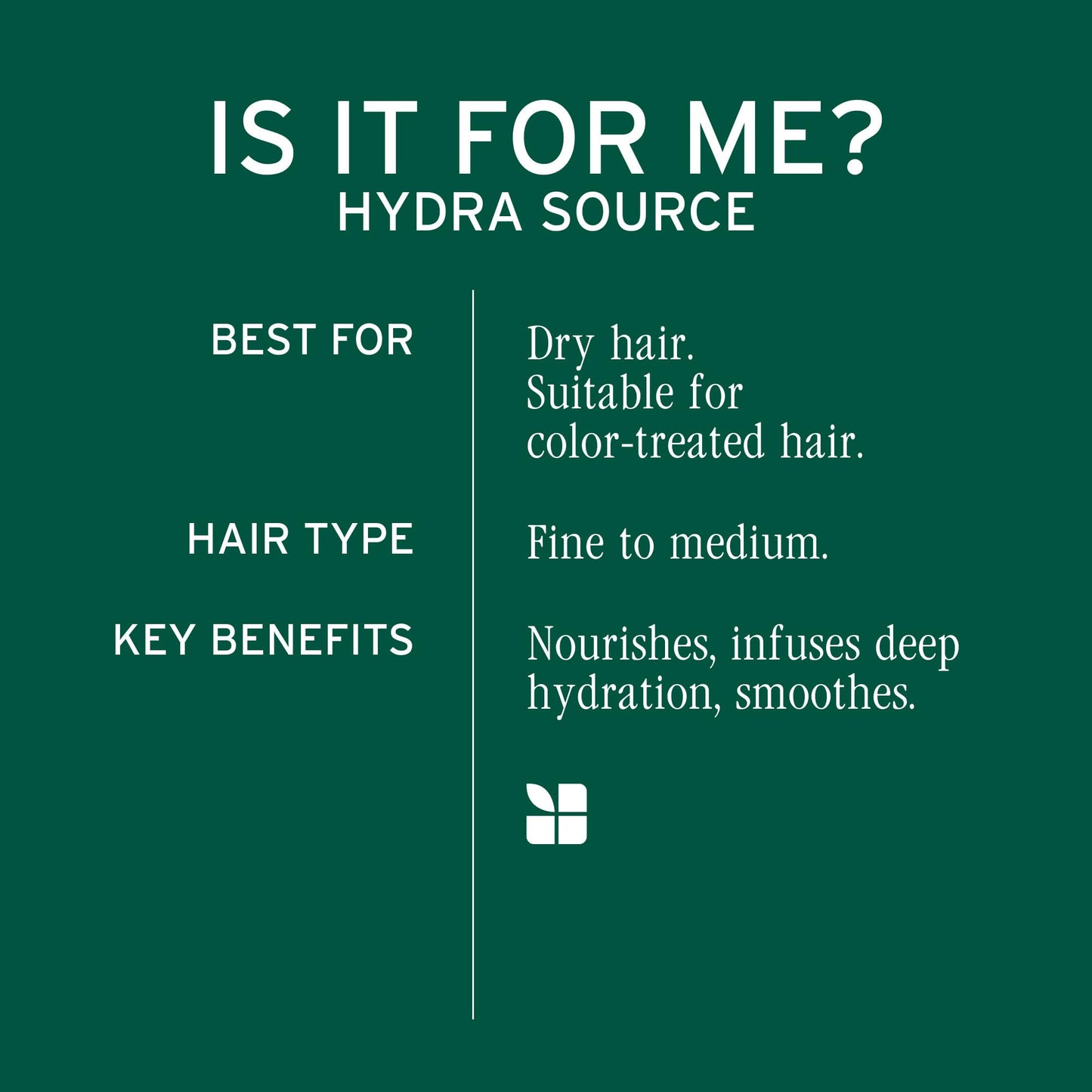 Biolage Hydra Source Deep Treatment Mask - Nourishes & Smooths, For Dry Hair, Infused with Micro-Filtered Aloe Vera & Fermented Hyaluronic Acid