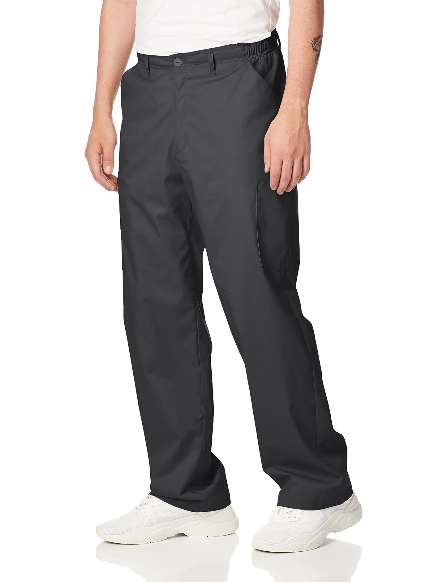 WonderWink Men's Cargo Pant, Pewter, Medium