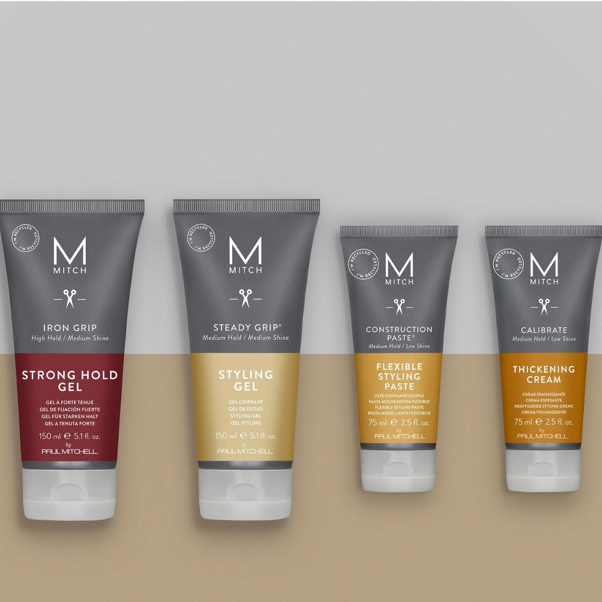 MITCH by Paul Mitchell Calibrate Thickening Cream, Medium Hold, Low Shine, For All Hair Types, 2.5 fl. oz