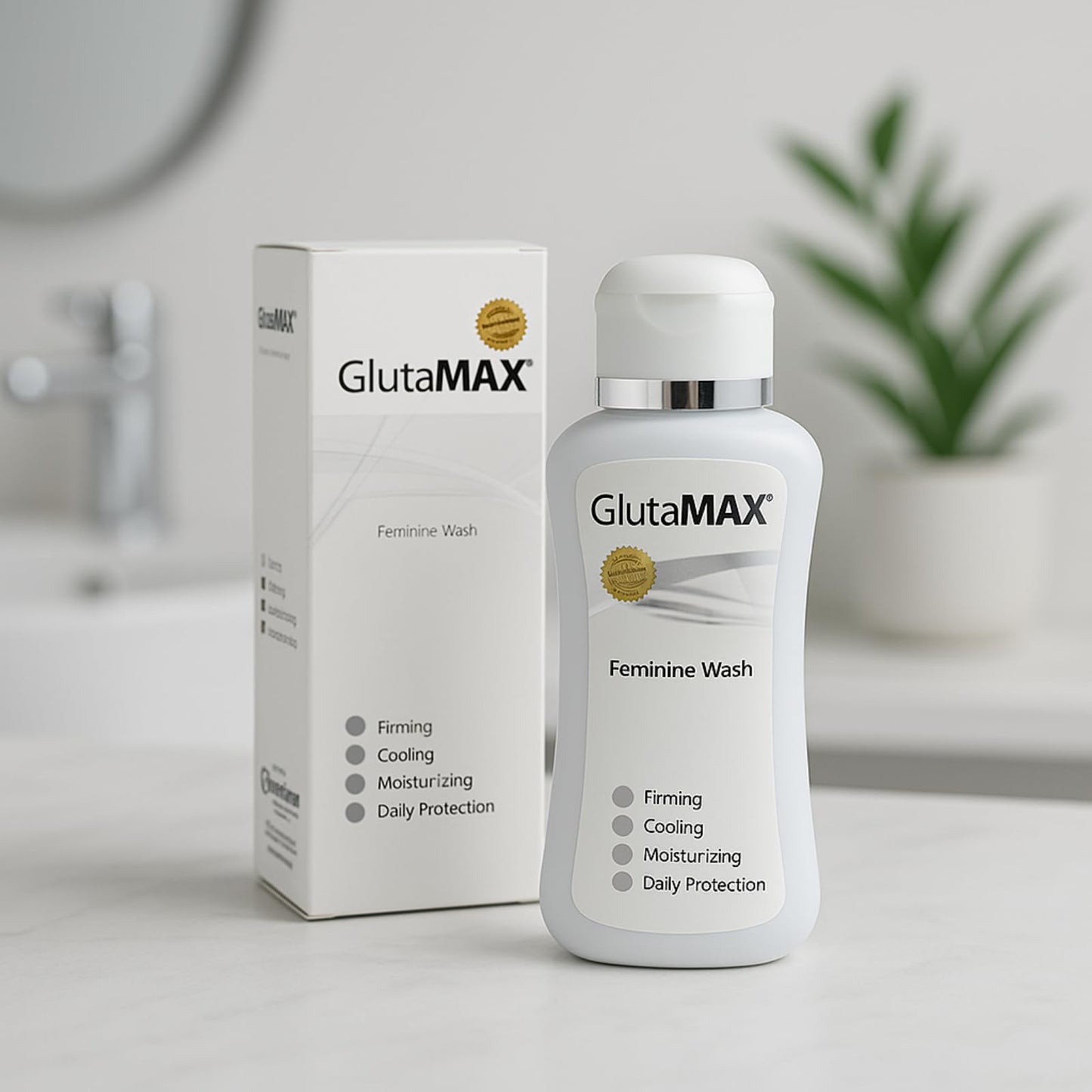 Tone and Firm Feminine Wash, Daily Hygiene with Glutathione Tea Tree and Collagen Intimate Cleanser for Women - 50ml x 3 Bottles