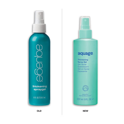 AQUAGE Thickening Spraygel, Firm-Hold Styling Spray with Ultraflex Polymer Technology, Thickens & Strengthens Fine, Thin Hair That Lacks Body & Vitality