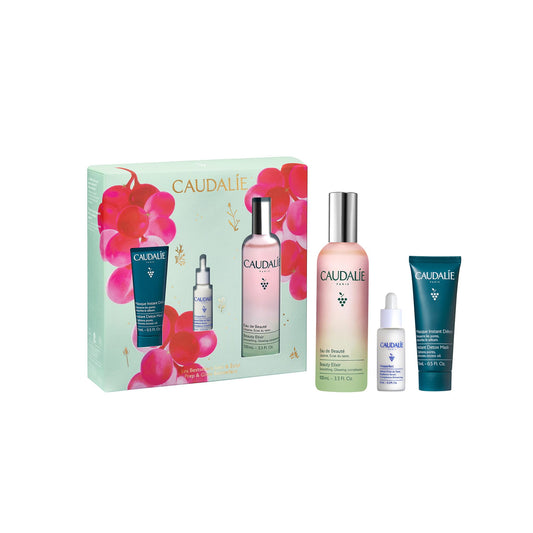 Caudalie Prep & Glow Best-Sellers Skin Care Gift Set - Full-Size Beauty Elixir + FREE Instant Detox Mask 15ml + FREE Vinoperfect Radiance Serum 10ml ($85 Value)