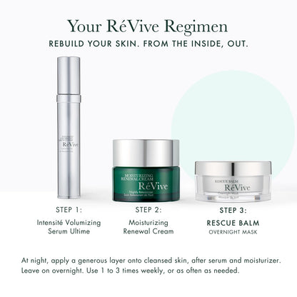 RéVive Rescue Balm Overnight Face Mask - Nourishing Facial Mask to Help Visibly Improve Signs of Stress & Restore Skin Vitality - Made with Peptides, Shea Butter & Aloe Vera to Soothe Skin (2.5 oz)
