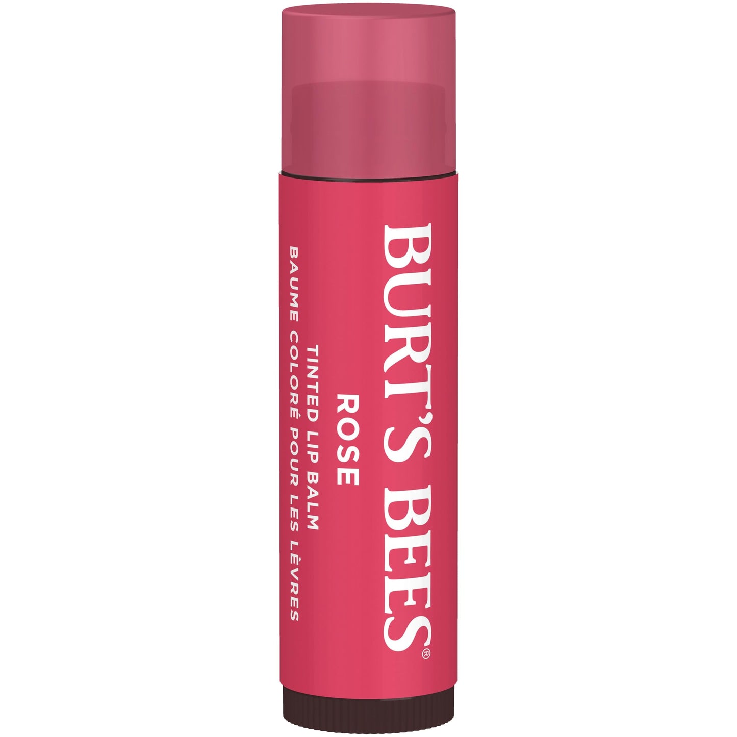 Burt's Bees Easter Basket Stuffers, Lip Tint Balm with Long Lasting 2 in 1 Duo Tinted Balm Formula, Color Infused with Hydrating Shea Butter for a Natural Looking Buildable Finish, Rose (2-Pack)