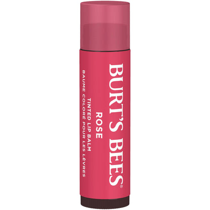 Burt's Bees Easter Basket Stuffers, Lip Tint Balm with Long Lasting 2 in 1 Duo Tinted Balm Formula, Color Infused with Hydrating Shea Butter for a Natural Looking Buildable Finish, Rose (2-Pack)