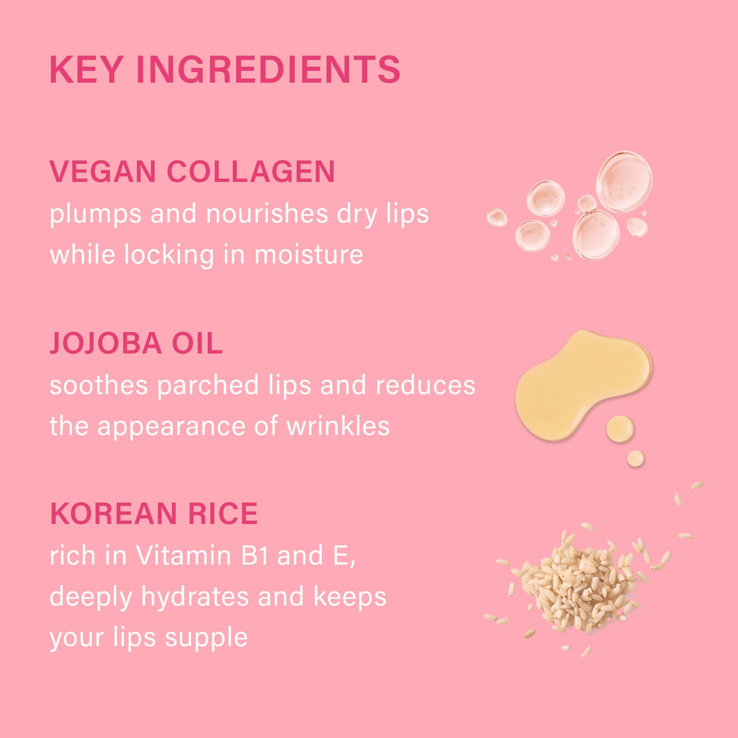 Melixir Vegan Lip Treatment, Sheer Tinted Lip Balm for Instant Hydration & Shine, Moisturizing Lip Gloss, Infused with Vegan Collagen & Jojoba Oil, Cruelty-Free, Korean Skincare-4 Berry(0.5oz/15g)