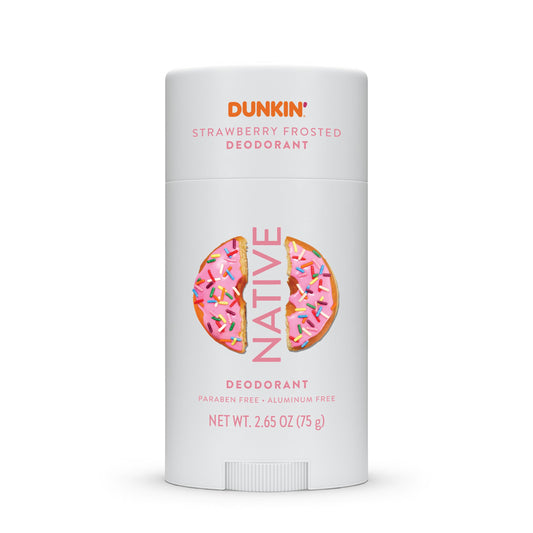 Native Deodorant | Limited Dunkin Donuts Edition | Aluminum Free with Baking Soda, Probiotics, Coconut Oil and Shea Butter | Strawberry Frosted 2.65oz