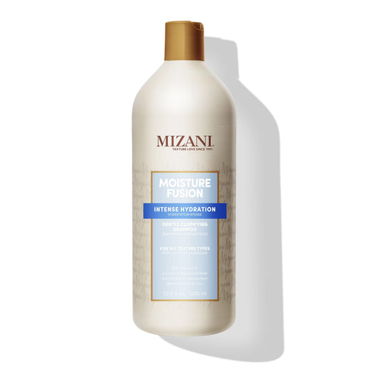Mizani Moisture Fusion Gentle Clarifying Shampoo - Cleanses Hair to Remove Buildup, With Charcoal, For Curly Hair