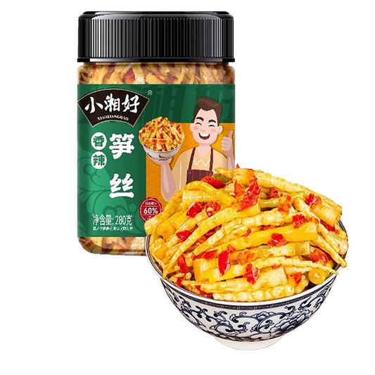 Bamboo Shoots-Spicy Bamboo Shoot Strips - 280g Can, Chinese Food, Can Be Served With Rice/Noodles (Spicy).