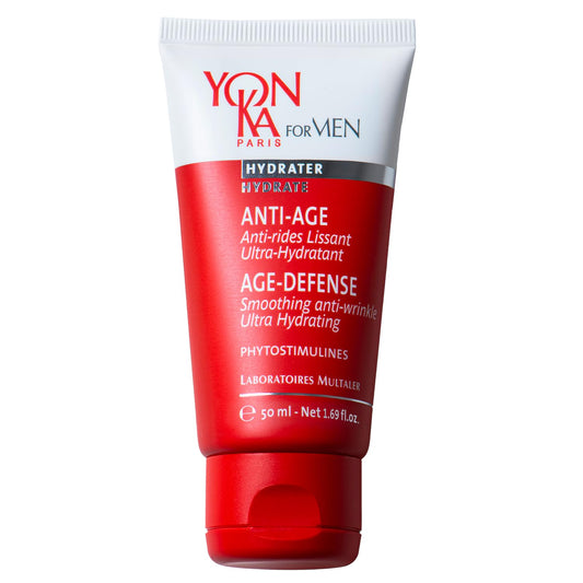 Yonka Mens Age Defense Moisturizer | Anti-Aging Daily Face Lotion for Dry and Mature Skin | Prevent Wrinkles with Nutrient Rich Creme | 1.69 fl oz