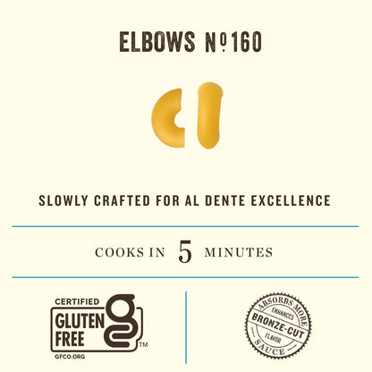 Rummo Gluten Free Elbows Pasta N.160 - Elbow Macaroni Noodles, Made with Brown Rice & Corn, Whole Wheat Pasta, GF Pasta Noodles- 12 Ounce (Pack of 5)