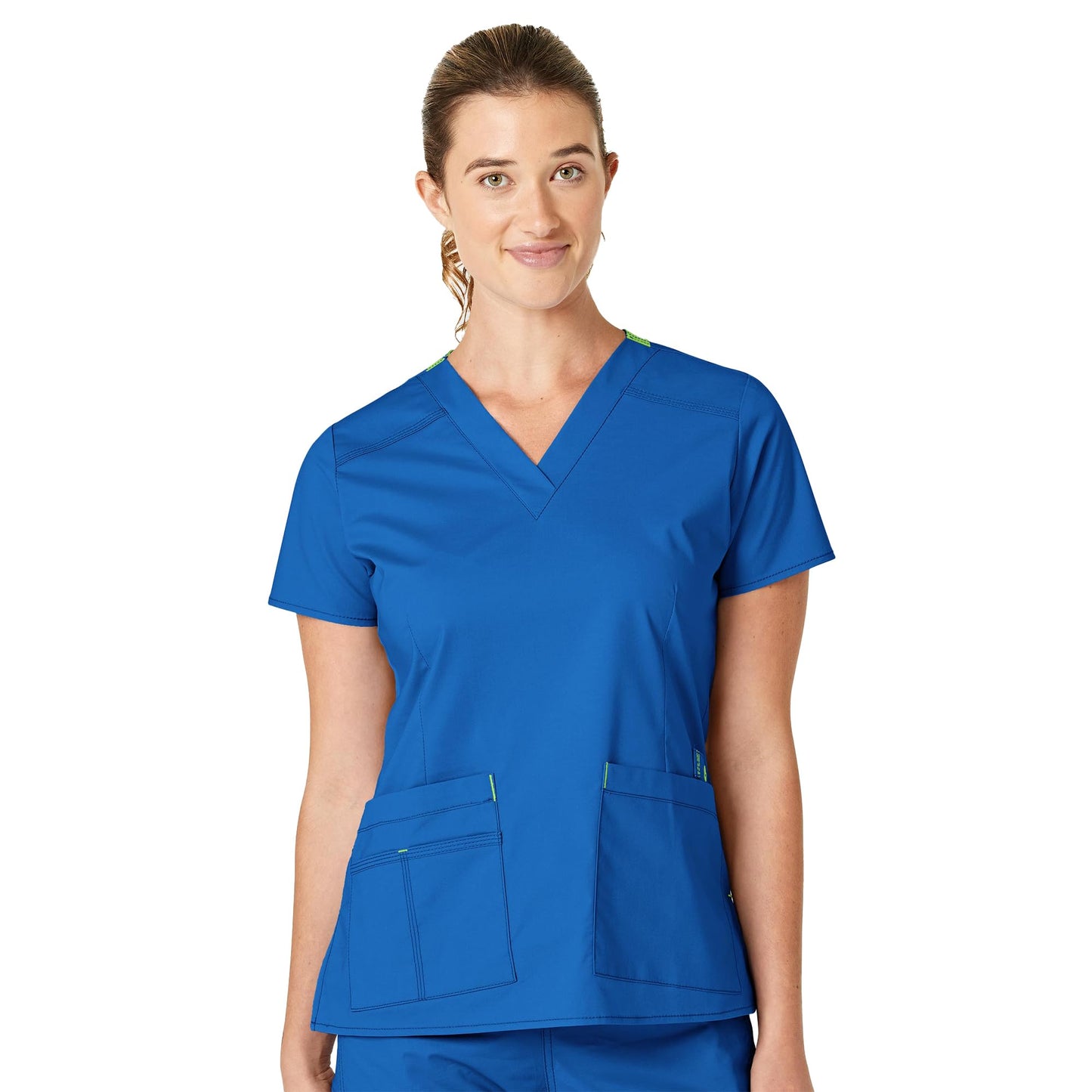 WonderWink Women's Wonderflex Verity Scrub Top, Royal, X-Small