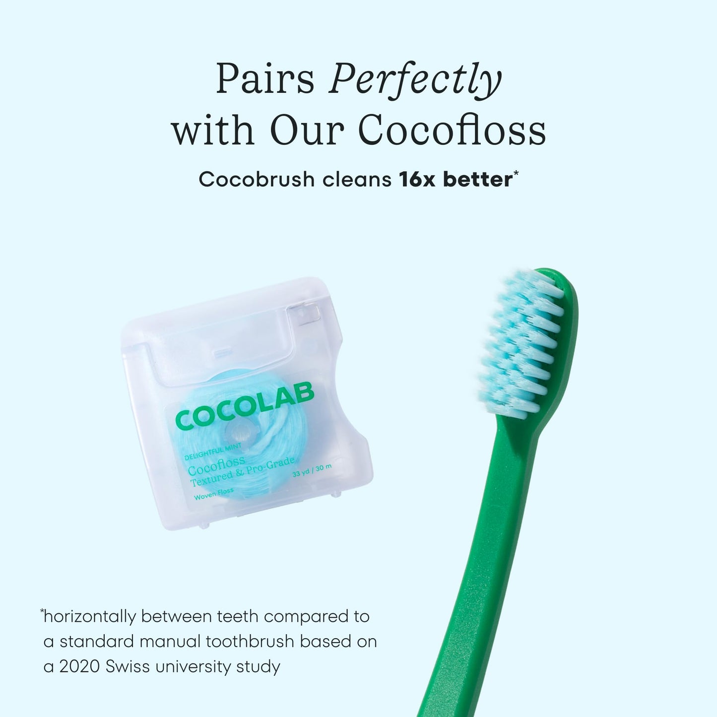 Cocolab Cocobrush Ultra Soft Toothbrush, Compact Head Bristles for Teeth Cleaning, Sensitive Gums Oral Care, Manual Toothbrush for Adults and Kids, Cherry Blossom