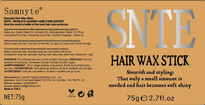 Samnyte Hair Wax Stick, Gel Tamer for Flyaways, Nourishing Slick Stick Pomade for Women & Kids, Slick Back & Styling Cream, Hair Styling Accessories for Teen Girls Gifts, 2.7 Fl Oz | Nourishing, for Women & Kids, Gel Tamer, for Flyaways, Bun Maker...