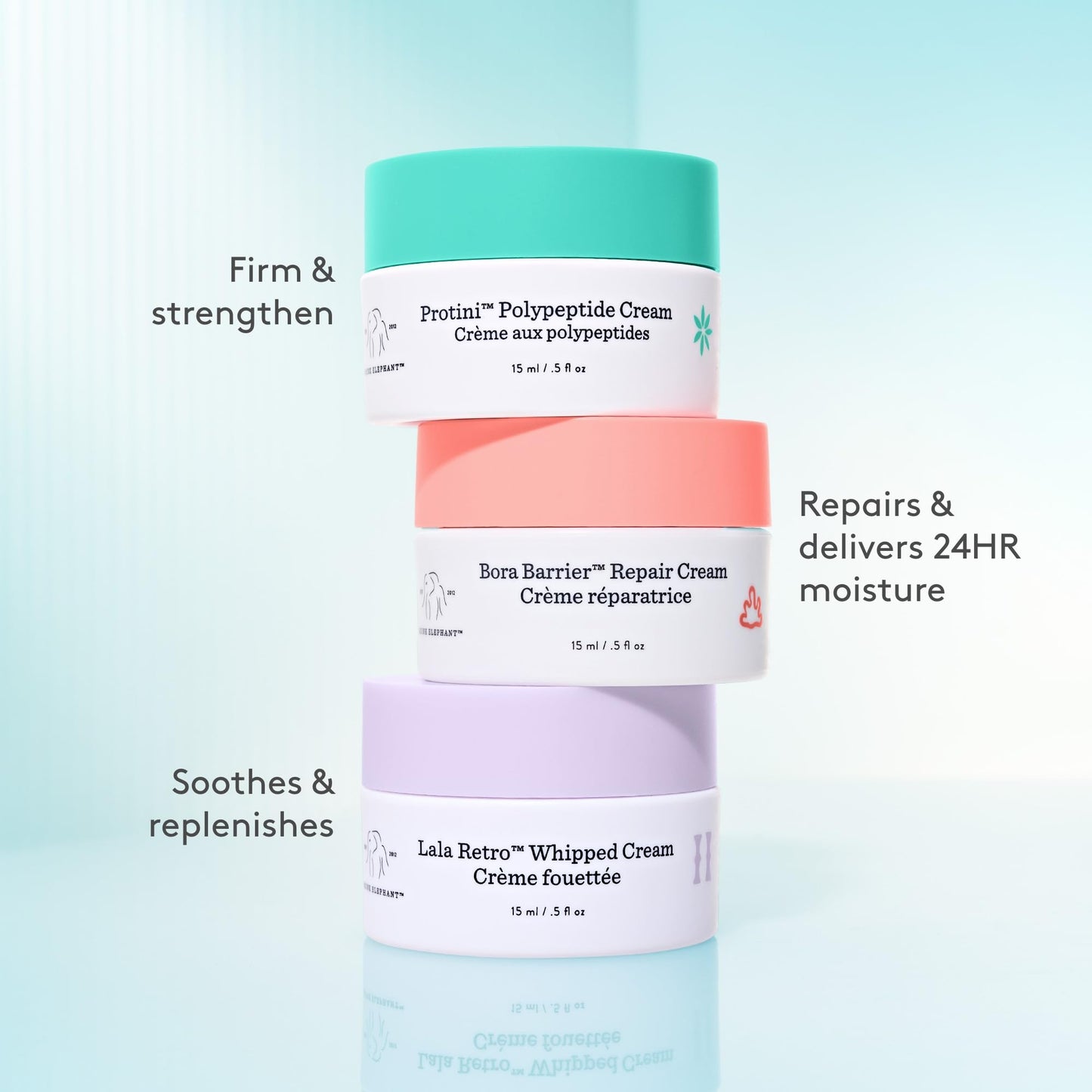 Drunk Elephant Skincare Chronicles - Travel Size Moisturizer Trio - Clean Clinical Skincare - Cruelty-Free - Dermatologist-Tested - Free of Essential Oils, Silicones, and Fragrance