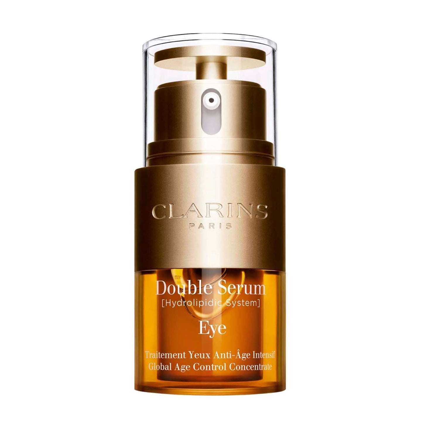 Clarins DOUBLE SERUM EYE | Anti-Aging Eye Treatment | Visibly Smoothes, Firms, Hydrates and Revitalizes For More Youthful-Looking Eyes In Just 7 Days* | 13 Plant Extracts, Including Turmeric | 0.6 Oz