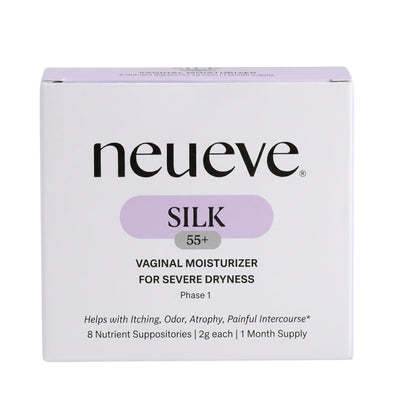 NeuEve Silk Long-lasting Vaginal Moisturizer- Provides Soothing Moisture for Dryness & Discomfort All-Natural Ingredients, Phase 1 | 8 Count | 1-Month Supply