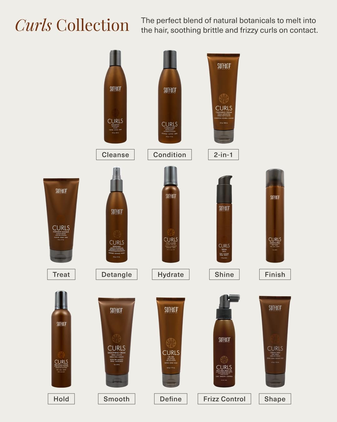 Surface Hair - Curls Whip Leave In Conditioner, 5.5 oz.