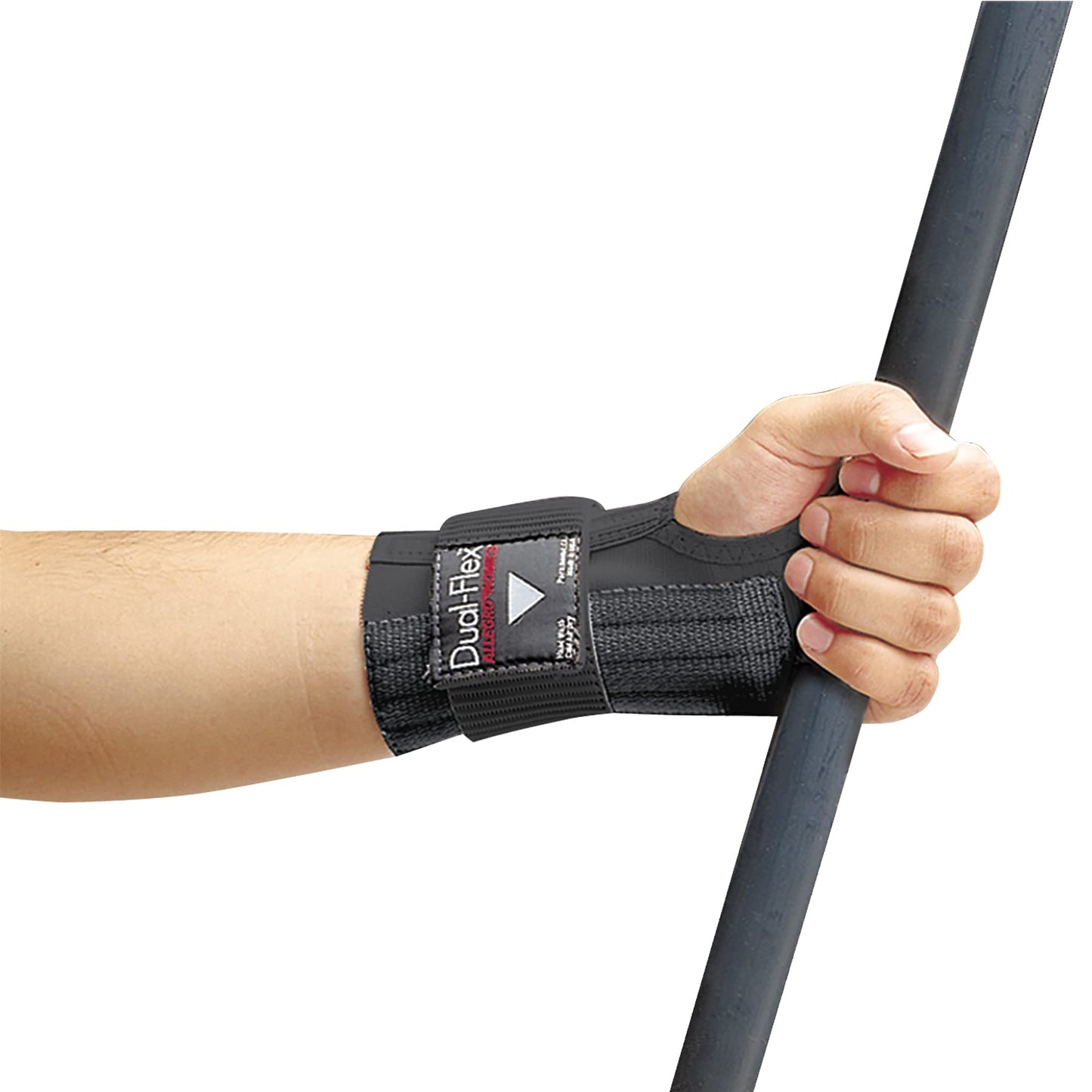 Allegro Industries 7212-03 Dual‐Flex Wrist Support, 7 1/2" x 8 1/2", Large, Black