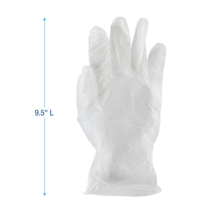 Boardwalk General Purpose Vinyl Gloves, Powder/Latex-Free, 2.6 mil, Large, Clear, 100/Box, 10 Boxes/Carton