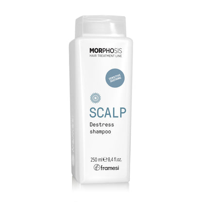 FRAMESI Morphosis Scalp Destress Shampoo 8.4 fl oz, Soothing Shampoo for Sensitive Scalps, Natural Ingredients and pH Balanced