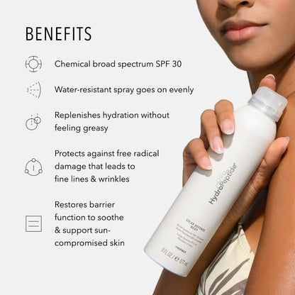 HydroPeptide Solar Defense Body SPF 30, Broad Spectrum, Water Resistant Sunscreen, Hydrates and Soothes, 6 Ounce