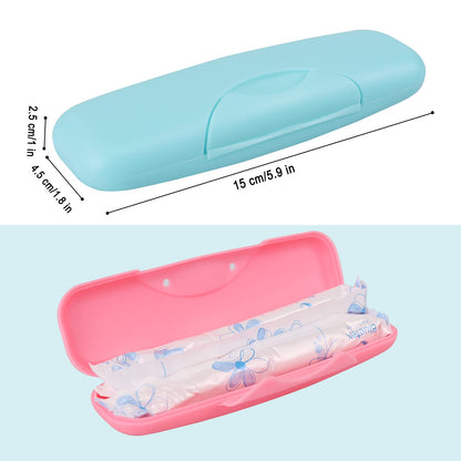 Tuciyke Tampon Storage Bag,Plastic Tampon Organizer Bag Pack of 3 Small Pouch for Feminine Products 6 * 2 * 1inches Portable Period Bags for Women,Ladies,Girls