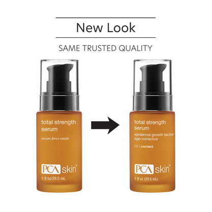 PCA SKIN Total Strength Serum - Plumping & Firming Skin Treatment with Epidermal Growth Factors & Peptides (1 oz)