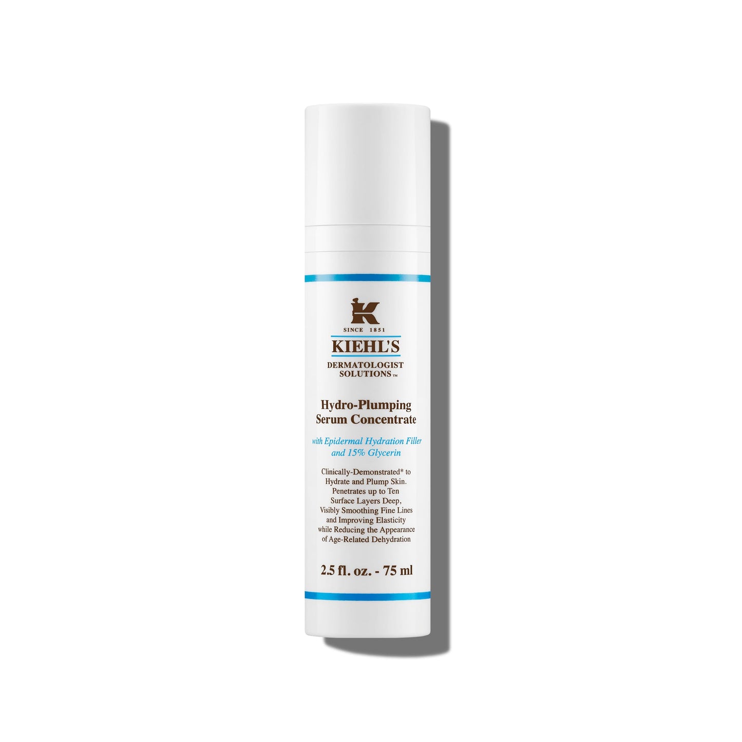 Kiehl's Hydro-Plumping Hydrating Serum, Plumps Skin, Improves Elasticity, Reduces Appearance of Dry Skin, Ophthalmologist and Dermatologist Tested, Fragrance-Free