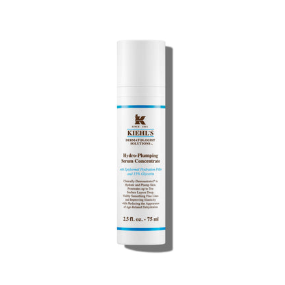 Kiehl's Hydro-Plumping Hydrating Serum, Plumps Skin, Improves Elasticity, Reduces Appearance of Dry Skin, Ophthalmologist and Dermatologist Tested, Fragrance-Free