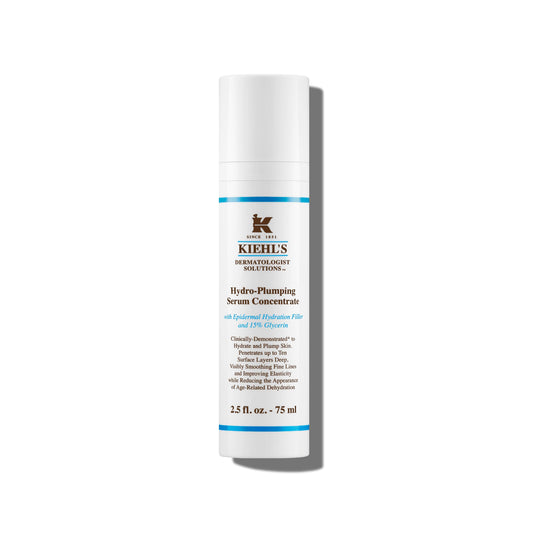 Kiehl's Hydro-Plumping Hydrating Serum, Plumps Skin, Improves Elasticity, Reduces Appearance of Dry Skin, Ophthalmologist and Dermatologist Tested, Fragrance-Free
