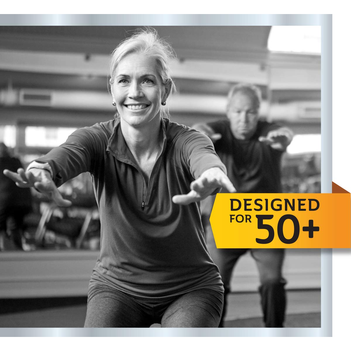 CURAD Performance Series Back Support Designed for Active Seniors 50+, Large Easy to Grip Tabs & Loops for Easier Application, Helps with Moderate to Lower Back Pain
