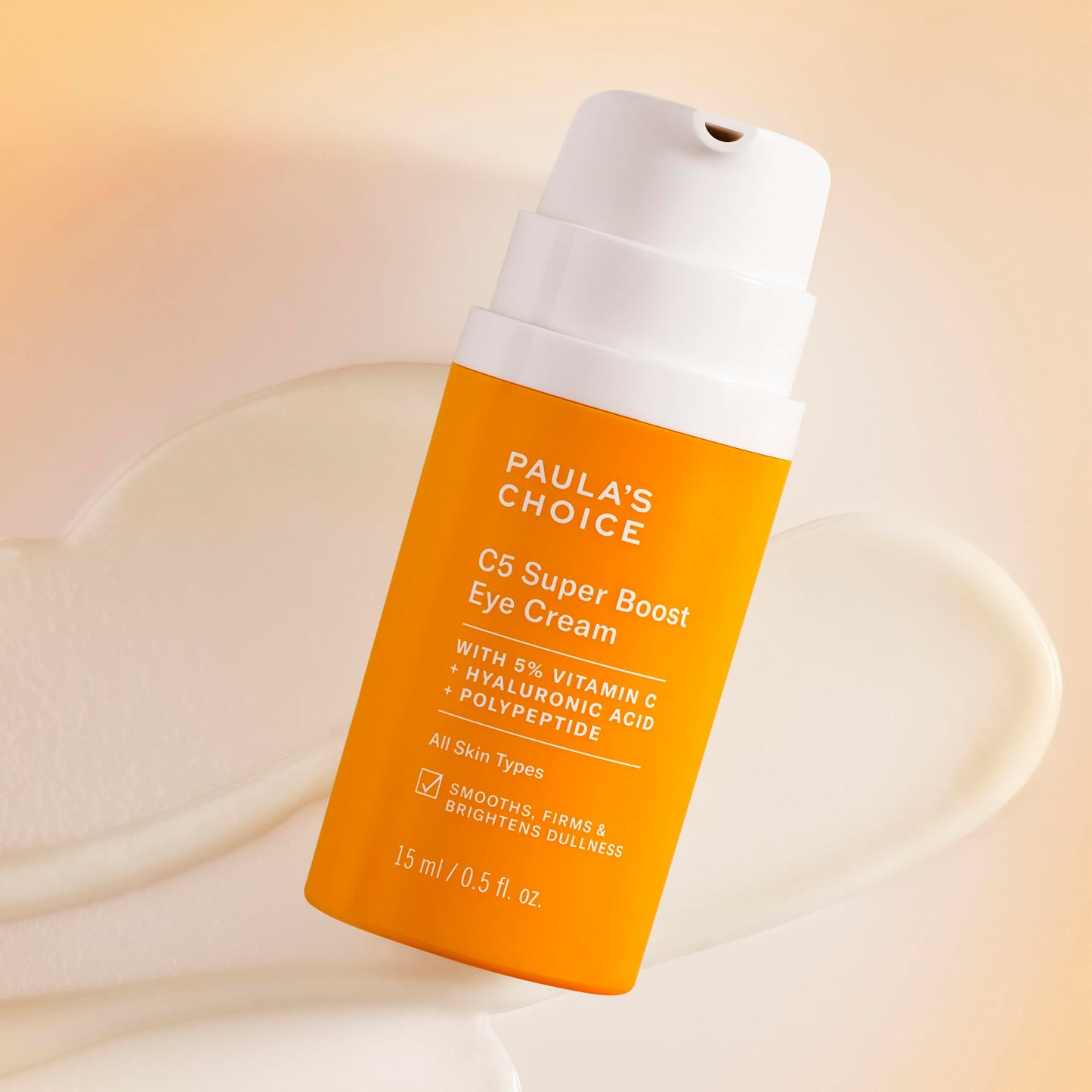 Paula's Choice C5 Super Boost Eye Cream for Dark Circles, Puffy Eyes, Fine Lines & Crow’s Feet, Eye Repair Cream with 5% Vitamin C, Hyaluronic Acid & Peptides, Fragrance Free, 0.5 fl oz