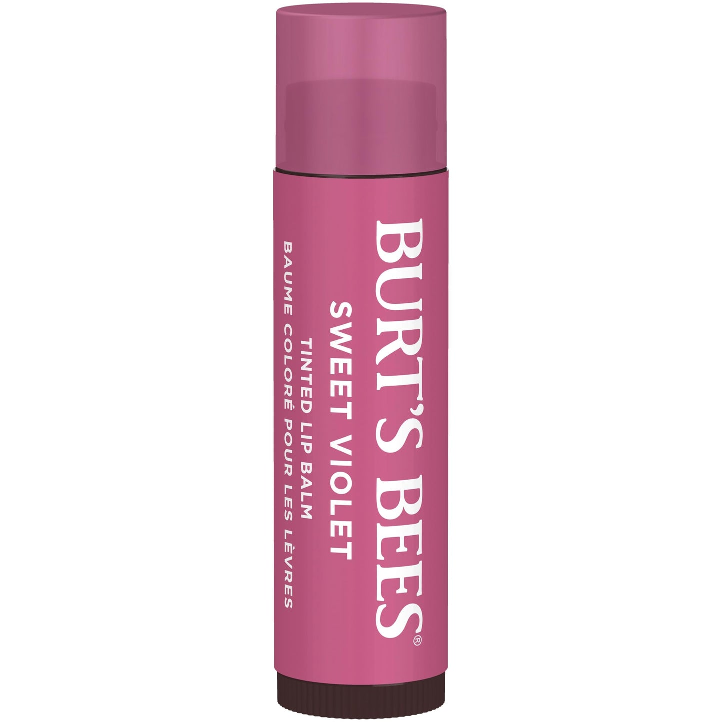 Burt's Bees Easter Basket Stuffers, Lip Tint Balm with Long Lasting 2 in 1 Duo Tinted Balm , Color Infused with Hydrating Shea Butter for a Natural Looking Buildable Finish, Sweet Violet (2-Pack)