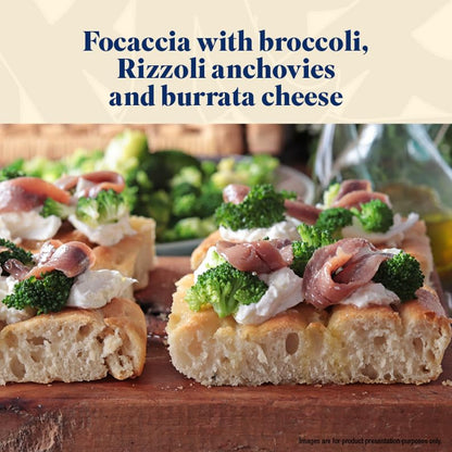 MANGIAR BENE RIZZOLI | Anchovy Fillets in Olive | Hand Made | MSC-Certified Sustainable Seafood, High Protein, Gluten Free | 1.62 Ounce (46 Gr.) (Pack of 1)