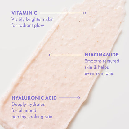 Isle of Paradise Brilliantly Bright Body Polish - Smoothes Rough, Dry Skin - Hydrating Exfoliating Scrub with Vitamin C, Niacinamide, and Hyaluronic Acid - 7.77 fl. oz