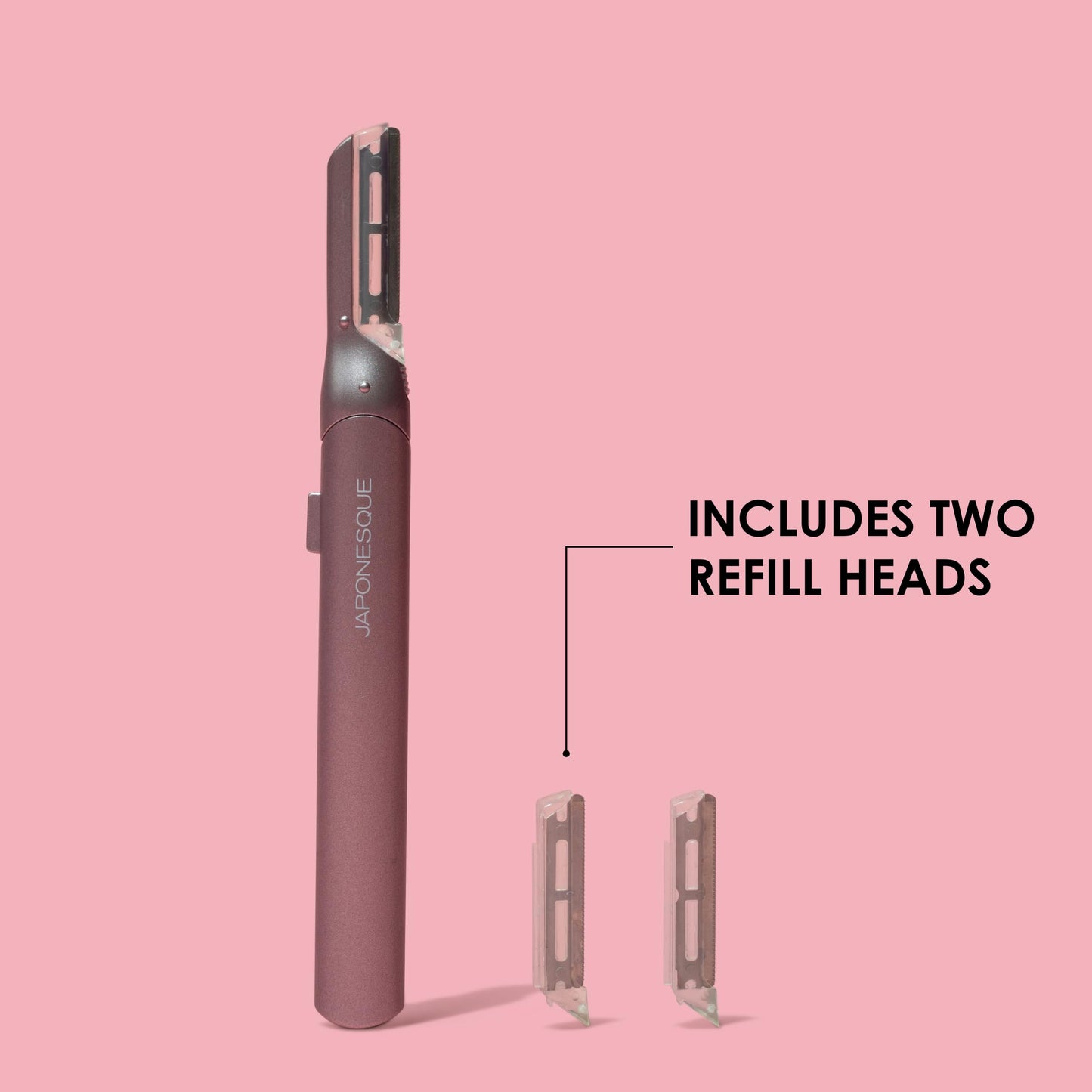 JAPONESQUE SKINTherapy LumeBlade Facial Dermaplane Razor with Soothing, Red Light Therapy at the Blade, Includes 2 Replacement Blades