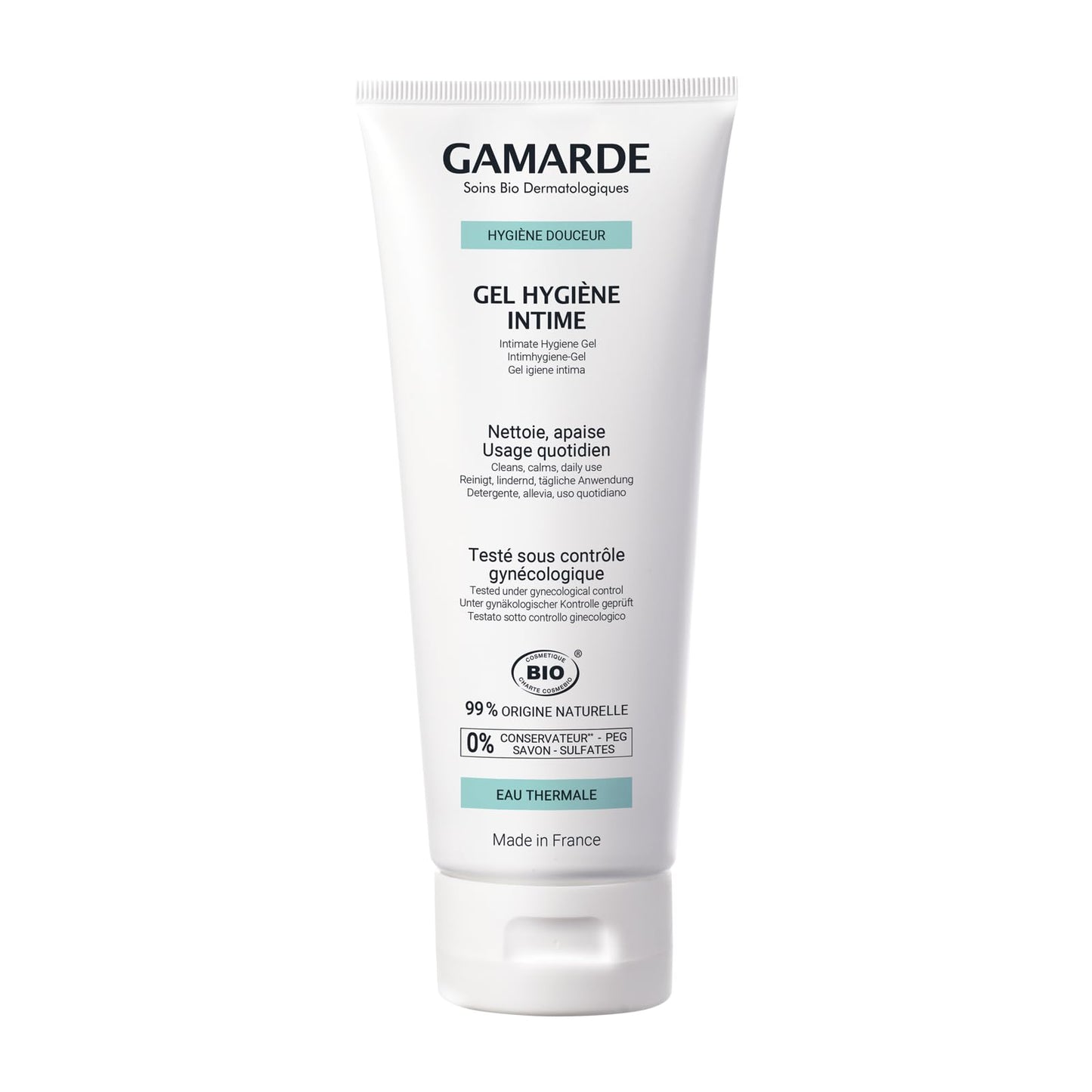 Gamarde Intimate Hygiene Gel - Feminine Intimate Wash, Moisturizes, Protects, and Soothes - Instant Freshness - Gynaecologically Tested - 6.76 Fl. Oz