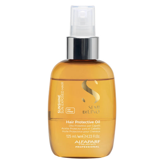 ALFAPARF MILANO Semi di Lino Sunshine Protective Hair Oil - Two-Phase Spray Oil Serum with UV Filters for Sun Exposed Hair Protection - For Shiny, Soft, Disciplined, and Protected Hair