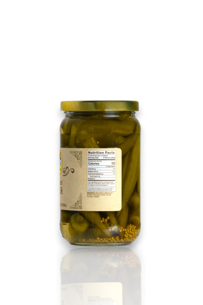 Buc-ees Pickled Okra in a Resealable Jar, Gluten Free, No High Fructose Corn Syrup, 16 Fl. Ounces