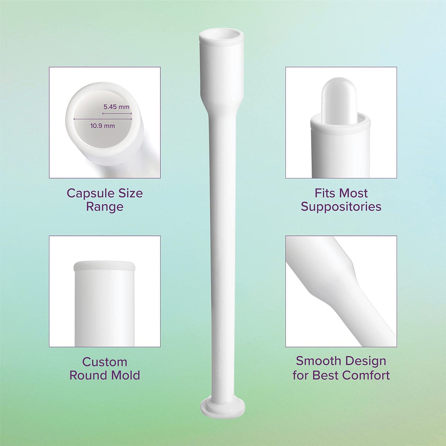 Intimate Rose 30 Count Vaginal Suppository Applicators, Individually Wrapped, Disposable Applicator - Fits Most Boric Acid Suppositories and More, from, Pack of 30