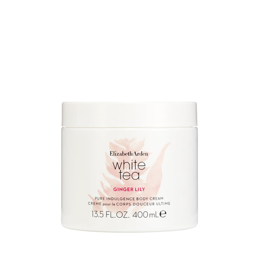 Elizabeth Arden White Tea Ginger Lily Body Cream, Moisturizing & Hydrating with Shea Butter, 13.5 Fl Oz