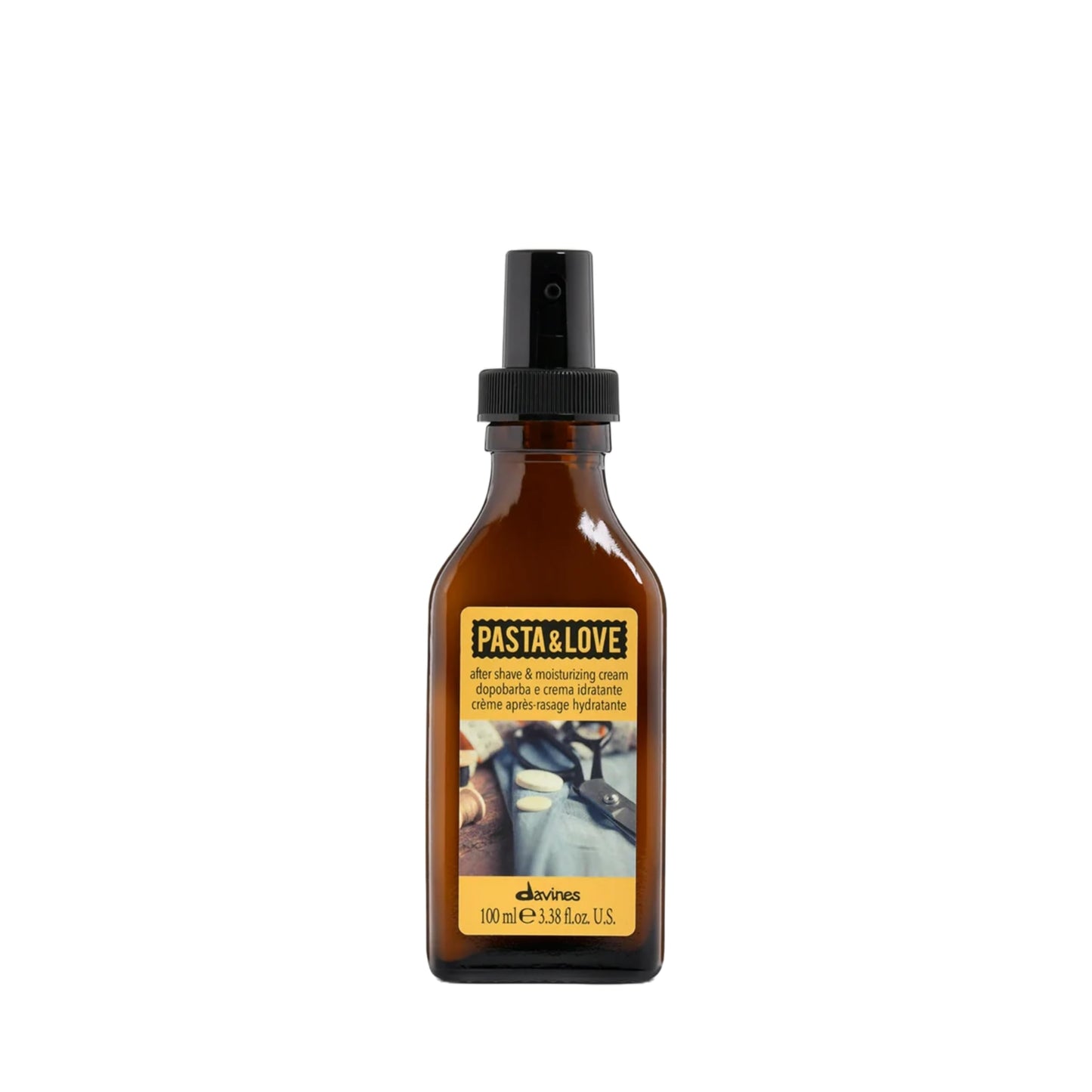 Davines Pasta & Love After Shave & Moisturizing Cream, Soothing Post-Shave Treatment - Calms Razor Burn, Reduces Redness & Hydrates Sensitive Skin for Softness, 3.38 Fl Oz