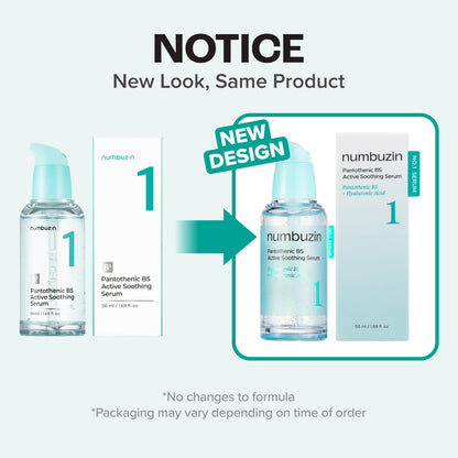 numbuzin No.1 Serum | Pantothenic B5 Active Soothing Serum | Soothing, Hydrating | Pantothenic Acid, Niacinamide | Excess Oil Control, Reduces Breakouts, Acne | Oily, Acne-Prone Skin | 1.69 fl. oz.