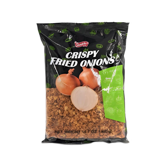 Shirakiku Crispy Fried Onion | Japanese Crunchy Chopped Onions Topping | Ideal for Enhancing Asian Soups, Salads, and Casseroles | 14.1 OZ Bag - Pack Of 1