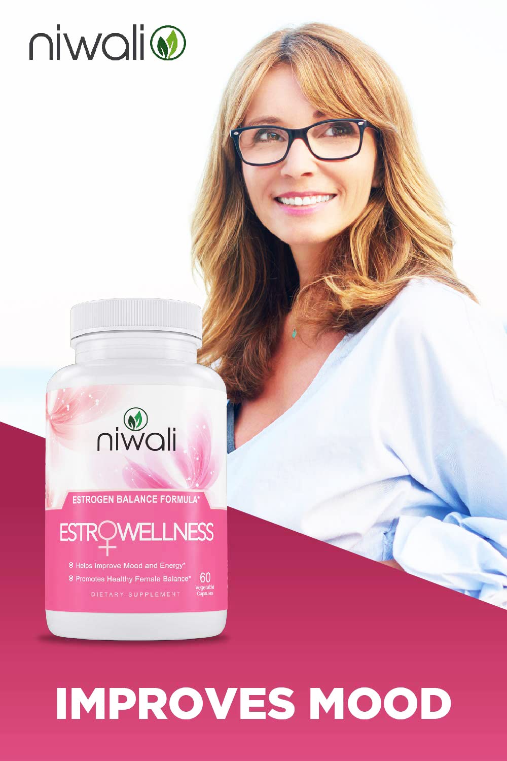 Estrogen Capsule for Women - Female Hormone Balance Supplement Menopause Mood and Energy Support - Restores Healthy Estrogen Levels | 60 Non-GMO Vegetarian Veggie Capsules