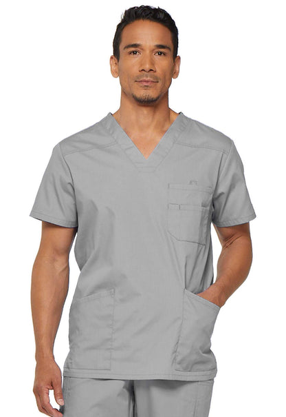 Dickies mens EDS Signature V-Neck Scrub Top Grey X-Large