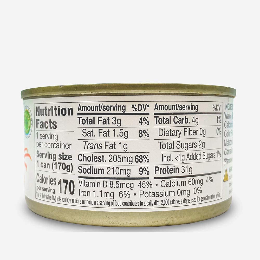 Flower Brand Premium Select Crab Meat Canned Gluten Free Food, High Protein （Pack of 6）