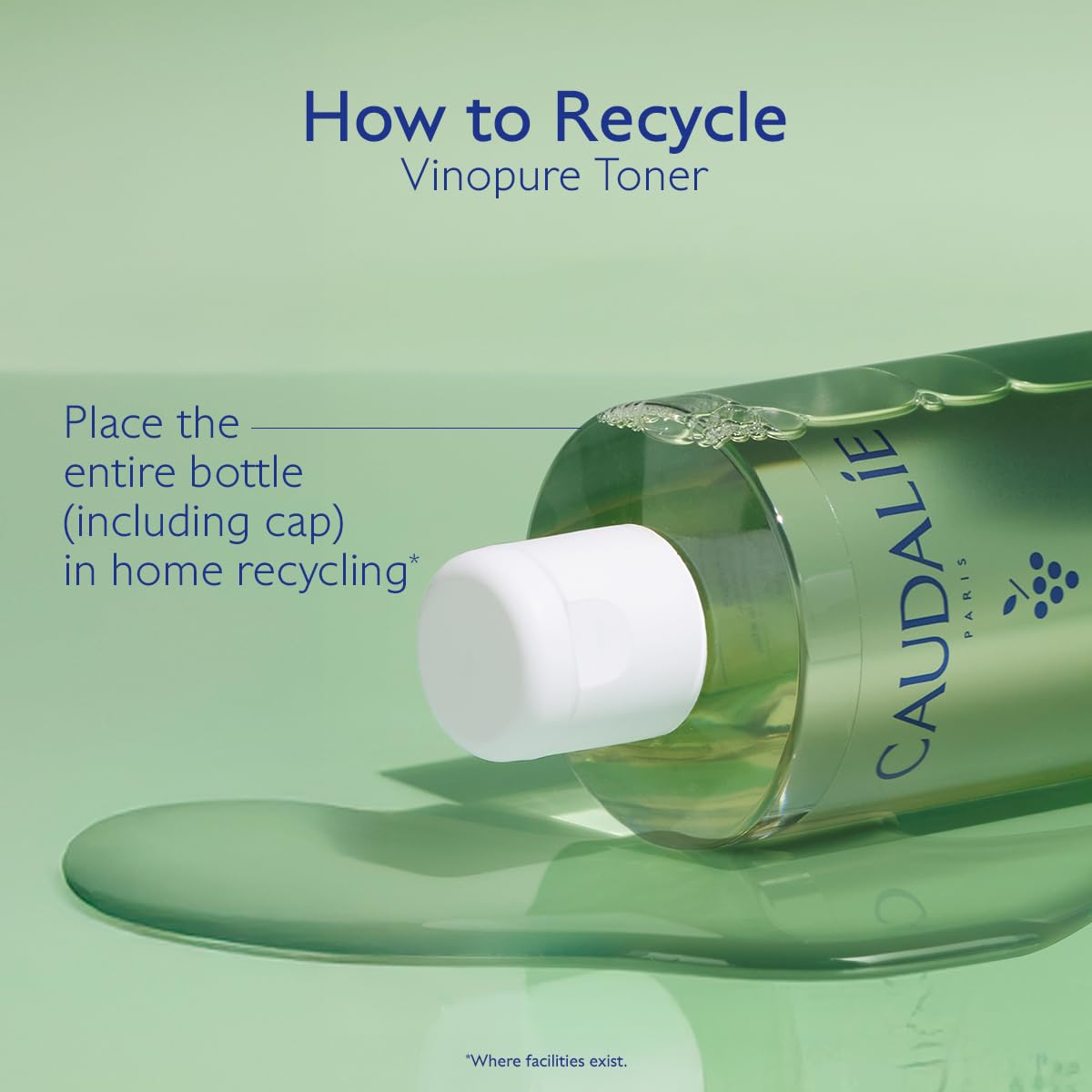 Caudalie Vinopure Salicylic Acid Pore Minimizing and Exfoliating Toner with Organic Rose Water
