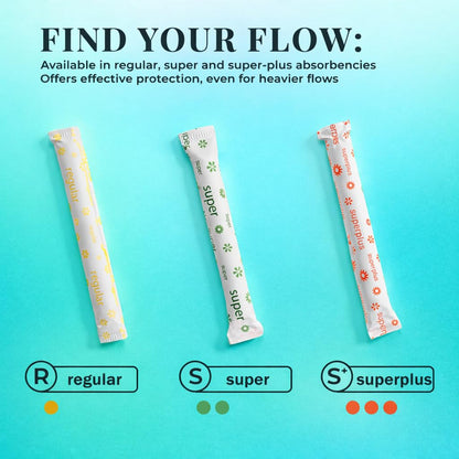 Tampon Tribe Super Plus Organic Tampons for Women | 72 Non-Toxic Tampons | Natural 100% Organic Cotton, Hypoallergenic, Metal and Chemical Free with Biodegradable Applicator | (72 Count - Super +)